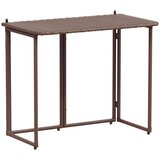 vidaXL Zložljiva vrtna miza Brown 90x51x75 cm Poly Rattan | Shoptok.si