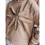 DStreet Bluza damska oversize z kwiatem PETITKA mokka | Shoptok.si