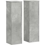  Stalci za biljke 2 kom siva boja betona 17 x 17 x 60 cm drveni | shoptok.hr