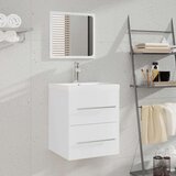 vidaXL Kopalniška omarica z ogledalom bela 41x38,5x48 cm | Shoptok.si