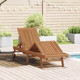  Ležaljka za sunčanje Smeđa 195 x 59 x 78,5 cm Čvrsto teak drvo | shoptok.hr