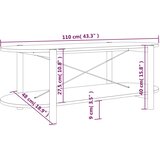 Stolić za kavu 110x48x40 cm od konstruiranog drva | shoptok.hr