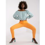 Fashion Hunters Bright orange denim pants from Marites low rise Cene