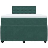 Box spring krevet s madracem tamnozeleni 120x200 cm baršunasti | shoptok.hr