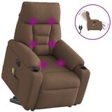 vidaXL električni masažni naslanjač s funkcijo vstajanja rjav | Shoptok.si