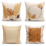 Minimalist Cushion Covers set od 4 jastučnice Minimalističke navlake za jastuke pastelne boje Leaves, 45 x 45 cm Cijene