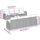 9 dijelni set vrtnih sofa s jastučićima svjetlosivog poli ratana | shoptok.hr