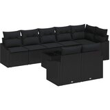  Set sofe 9 kom. Crna poliratan 288,5 x 123,5 x 85 cm | shoptok.hr