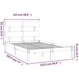  Za krevet od masivnog drva 120 x 190 cm 4FT mali bračni | shoptok.hr