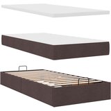  Otomanski okvir kreveta s madraca tamnosmeđi 100x200cm tkanine | shoptok.hr