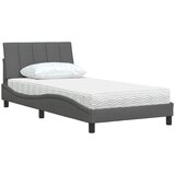 Krevet s madracem Hanko tamnosivi 100 x 200 cm od tkanine | Eponuda.ba