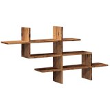  Zidna polica boja staro drvo 124,5x18x60,5 cm konstruirano drvo | shoptok.hr