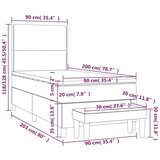Box spring krevet s madracem ružičasti 90x200 cm baršunasti | shoptok.hr