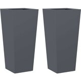 vidaXL Vrtne sadilice 2 kom antracit 35x35x75 cm čelične | shoptok.hr