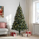  Umjetno božićno drvce s kuglicama 180 cm 300 LED lampica - 180 cm s LED-ima i crnim lopticama | shoptok.hr