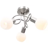  Stropna svjetiljka s keramičkim sjenilima 3 žarulje E14 bijela