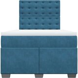 vidaXL Krevet s oprugama i madracem plavi 120 x 190 cm baršun | shoptok.hr