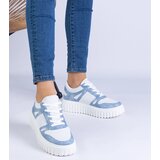 Gemre Blue lace-up sneakers on a chunky sole Lusinda | Shoptok.si