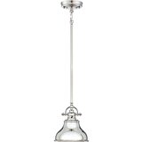 Elstead Lighting Elstead Emery mini viseča svetilka s svetlobno kupolo, srebrna, E27, (22098682) | Shoptok.si