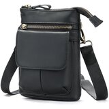 INF Moška usnjena torba za čez ramo Black, (22104826) | Shoptok.si