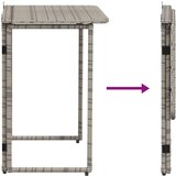 vidaXL Sklopivi vrtni stol sivi 90x51x75 cm poliratan | shoptok.hr