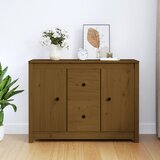 The Living Store Komoda medeno rjava 100x35x74 cm trdna borovina - Komoda, (21503387) Cene