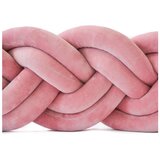 Puffi dvojna obroba za otroško posteljo pliš roza 400cm | Shoptok.si