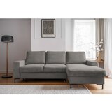 Miuform Siva sklopiva kutna garnitura od samta (s desnim kutom) Lofty Lilly – | shoptok.hr