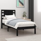 Maison Chic Posteljni okvir - Enojna postelja - Postelja za odrasle črn iz trdne borovine 100x200 cm-J8452, (21768544) | Shoptok.si