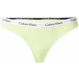 Calvin Klein Underwear Tanga gaćice 'CAROUSEL' svijetlozelena / crna / bijela
