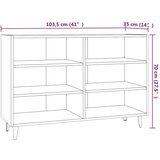 vidaXL Komoda boja sivog hrasta sonome 103,5 x 35 x 70 cm od iverice | shoptok.hr