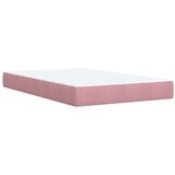 vidaXL Box spring postelja z vzmetnico roza 120x190 cm žamet, (21305195) | Shoptok.si