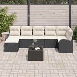  Set sofe s jastukom s pohranom 8 pcs Crna poliratan | shoptok.hr