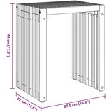  Vrtni bočni stol 3 pcs Smeđa 33 x 44,5 x 51 cm Čvrsto teak drvo | shoptok.hr