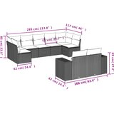  9-dijelni set vrtnih sofa od poliratana s jastucima sivi | shoptok.hr