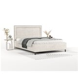 Maison de Rêve Krem tapecirani bračni krevet s prostorom za odlaganje s podnicom 160x200 cm Baleine – | shoptok.hr