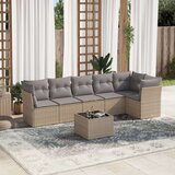  7-dijelni set vrtnih sofa od poliratana s jastucima bež | shoptok.hr