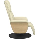  Naslanjač z naslonom za noge krem umetno usnje | Shoptok.si
