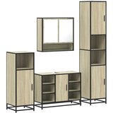 Maison Chic Kopalniški sestavi - Kopalniška garnitura 4-delna sonoma hrast inženirski les, (21788377) | Shoptok.si