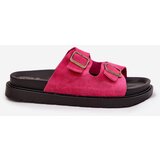 Boto Women's Platform Slippers With Buckles Fuchsia Simbes | ePonuda.com