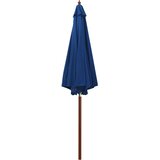  Suncobran s drvenim stupom 300 x 258 cm plavi | Eponuda.ba