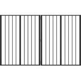  Vrata za pse 2 pcs Crna 80 x 100 cm Cinkani čelik | Eponuda.com