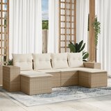 vidaXL 6-dijelni set vrtnih sofa s jastucima bež od poliratana | shoptok.hr