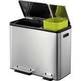 EKO zbiralnik odpadkov s pedalom, prostornina 15 + 30 l, šxvxg 605 x 492 x 321 mm, nerjavno jeklo, dvojni zbiralnik | Shoptok.si