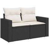 vidaXL 9-dijelni set vrtnih sofa s jastucima crni od poliratana | shoptok.hr