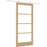  Klizna vrata ORKDAL 93 x 202 cm Masivna borovina i staklo | shoptok.hr