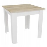  Garnitura kvadratnog stola 80x80 sonoma hrast + 4 MARK crne stolice | shoptok.hr