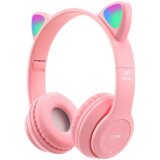Venisymlis Otroške Bluetooth slušalke z mačjim ušesom, zložljive brezžične slušalke z LED mikrofonom, (22102469) | Shoptok.si