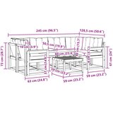 Set vanjskih sofa 7 kom. Prirodna i krem | shoptok.hr
