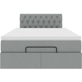  Otomanski krevet s madracem svijetlosivi 120x200 cm tkanine | shoptok.hr